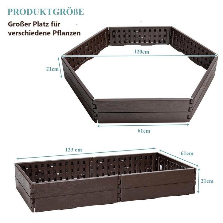 2dekans | Coast 120 x 120 cm verhoogde bed zeskoekend, Jardin & Terrasse, Bacs à fleurs & Jardinières, Enlèvement ou Envoi