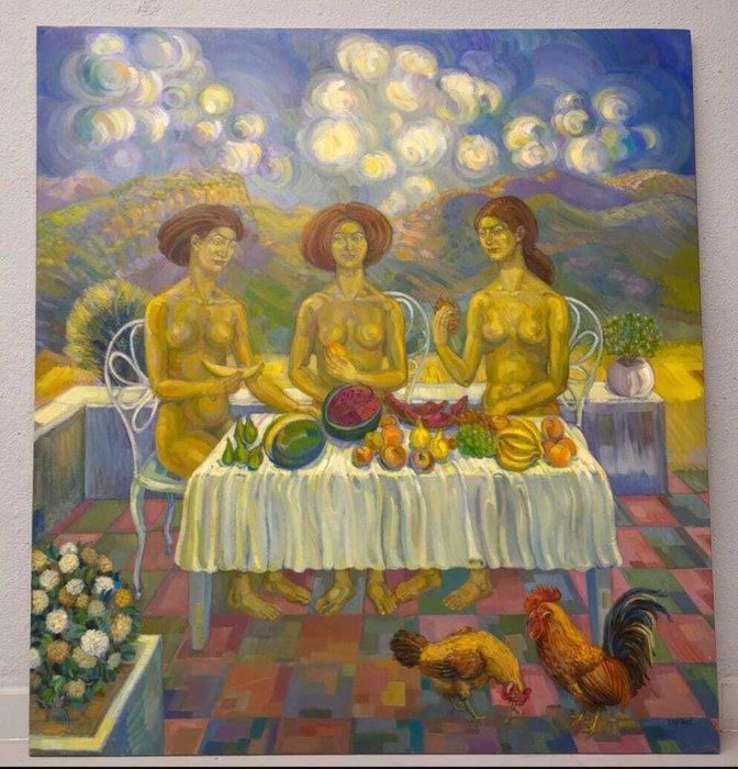 Sorigué (XX) - Las Tres Gracias - XL, Antiek en Kunst, Kunst | Schilderijen | Klassiek