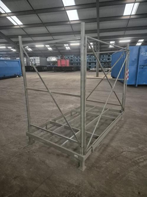 Stapelrek 2350x1350x2020 mm max. 2000kg gebruikt Grijs, Zakelijke goederen, Kantoor en Winkelinrichting | Magazijn, Stelling en Opslag