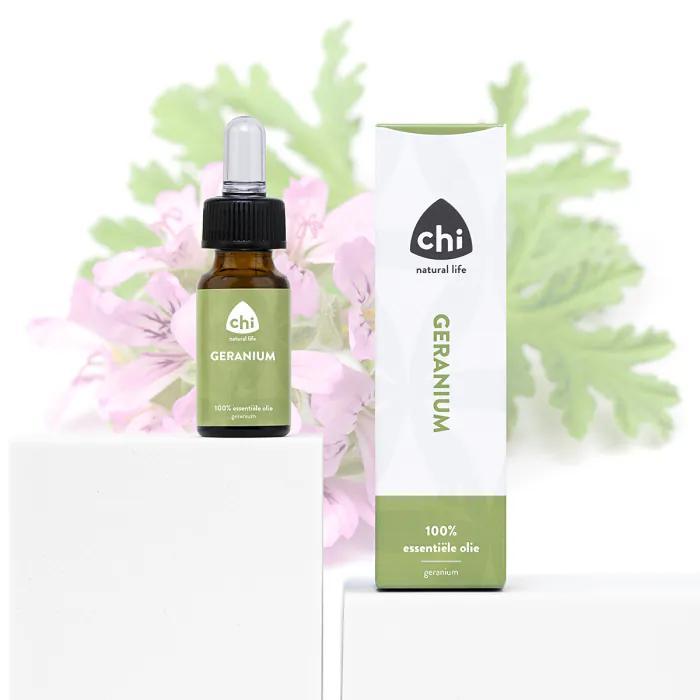Geranium etherische olie, Cultivar - 10 ml - Chi Natural, Sport en Fitness, Gezondheidsproducten en Wellness, Ophalen of Verzenden
