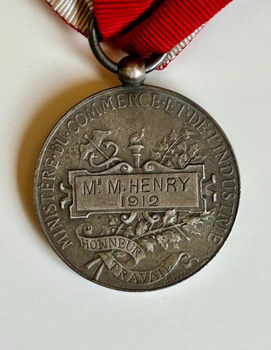 Frankrijk - Franse zilveren eremedaille – Ministère du, Postzegels en Munten, Munten en Bankbiljetten | Toebehoren