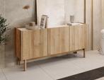 Meubella | Dressoir eiken 144x37x68 cm Scandinavisch, Huis en Inrichting, Nieuw, 25 tot 50 cm, 100 tot 150 cm, Verzenden