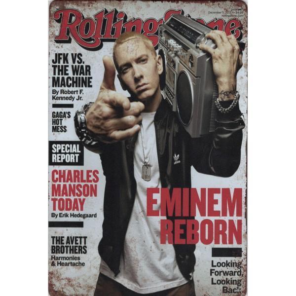 Wandbord Artiesten - Eminem Reborn, Verzamelen, Muziek, Artiesten en Beroemdheden, Poster, Artwork of Schilderij, Nieuw