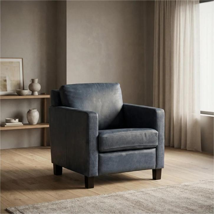 Leren fauteuil Smart, Huis en Inrichting, Fauteuils, 50 tot 75 cm, 75 tot 100 cm, Nieuw, Leer, Ophalen of Verzenden