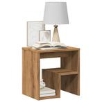 vidaXL Nachtkastjes 2 st 40x30x40 cm bewerkt hout artisanaal, Huis en Inrichting, Slaapkamer | Nachtkastjes, Verzenden, Nieuw