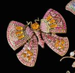 Plaqué or - Broche - Papillons brillants