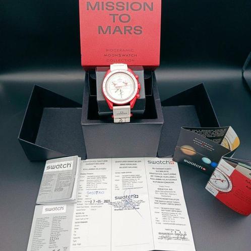 Omega - MoonSwatch - Mission to Mars - Zonder Minimumprijs -, Handtassen en Accessoires, Horloges | Heren