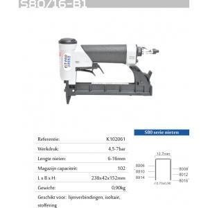 Kitpro basso s80/16-b1 tacker agrefeuse pneumatique pour, Bricolage & Construction, Outillage | Outillage à main