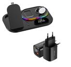 DrPhone LEGEND14 - Draadloze 4 in 1 Lader - Klok - LED -, Verzenden, Nieuw
