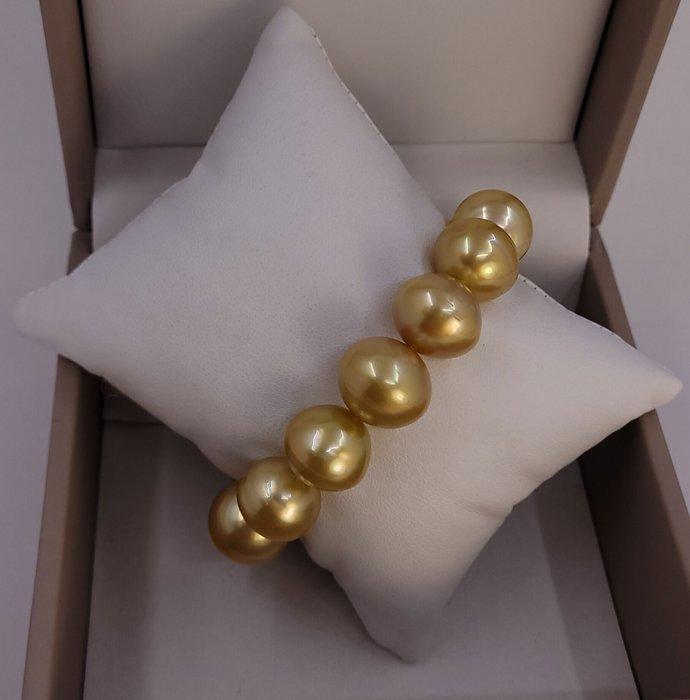 Armband Grote maat - Diep gouden South Sea parels -, Handtassen en Accessoires, Armbanden