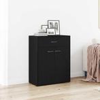 vidaXL Dressoir met lade Zwart 60 x 30 x 75 cm Bewerkt hout, Huis en Inrichting, Verzenden, Nieuw