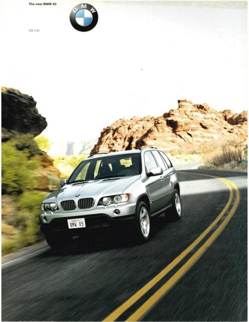 2001 BMW X5 BROCHURE ENGELS, Boeken, Auto's | Folders en Tijdschriften, Ophalen of Verzenden