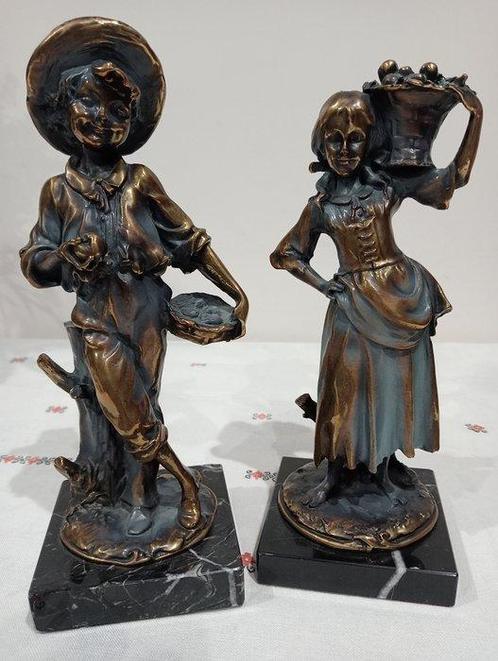 Beeldje, Figuritas de bronce - 25 cm - Brons, Antiek en Kunst, Curiosa en Brocante