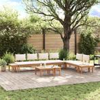 vidaXL Tuinbank Set 5 pcs Bruin en Crème, Tuin en Terras, Verzenden, Nieuw