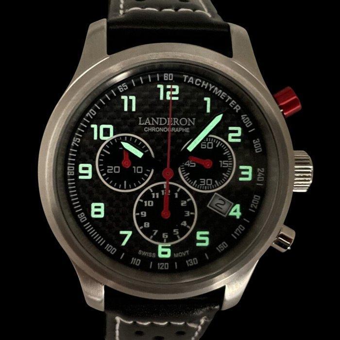 Landeron Carbone Swiss Mouvement - Homme - 2020 et après, Handtassen en Accessoires, Horloges | Heren