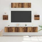 vidaXL Tv-meubelset 7 pcs Oud hout 80 x 30 x 30 cm Bewerkt, Verzenden, Nieuw
