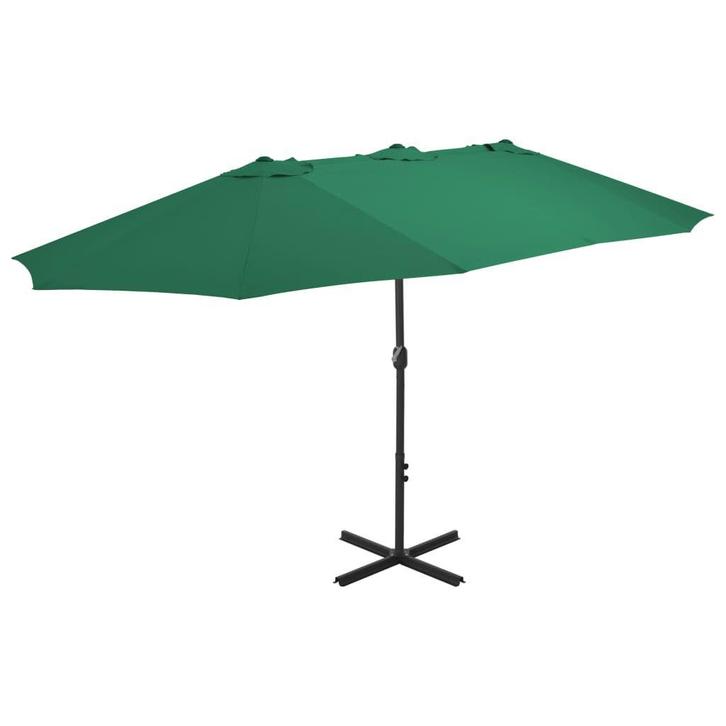 Grote Groene Parasol 460cm | OP = OP | 55% Korting, Tuin en Terras, Parasols, 2 tot 3 meter, Verstelbaar, Nieuw, Stokparasol, Verzenden