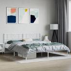 vidaXL Bedframe met hoofdbord metaal wit 180x200 cm, Huis en Inrichting, Slaapkamer | Bedden, Verzenden, Nieuw