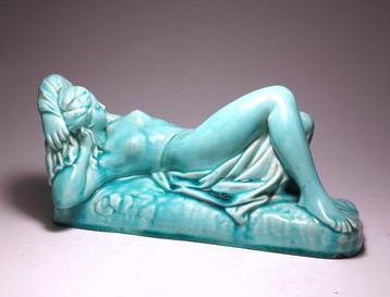 Zsolnay - sculptuur, Art Nouveau Sculpture - 11 cm -