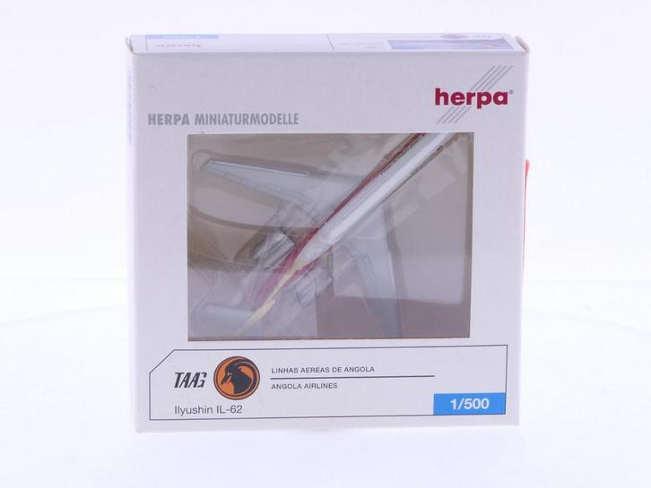 Schaal 1:500 Herpa 515054 TAAG Angola Airlines Ilyushin I..., Hobby en Vrije tijd, Modelbouw | Vliegtuigen en Helikopters, Gebruikt