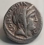 Romeinse Republiek. L. Mussidius Longus, 42 BC. Denarius