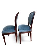 Chaise (2) - Bois, Velours - Chaises Médaillon, Antiek en Kunst