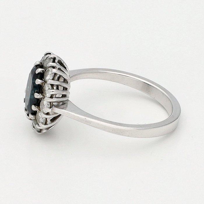 Bague - 18 carats Or blanc Saphir - Diamant, Bijoux, Sacs & Beauté, Bagues