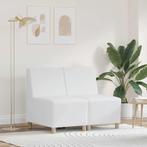 vidaXL Modulaire Sofa Eenheid Armless 2 pcs Wit 55 x 74 x 82, Verzenden, Nieuw