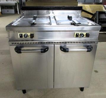 Dubbel Friteuse 85cm, gas, 2 x 12ltr