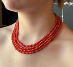 Ketting - 14 karaat Geel goud Bloedkoraal - Fraai gouden, Handtassen en Accessoires, Antieke sieraden