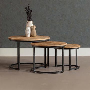 Salontafel Mangohout S Ula XL Set Van 3 beschikbaar voor biedingen