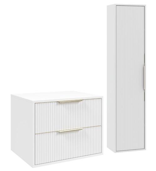 Wastafelkast Rimini 60 cm - Wit -  Badmeubel met Kolomkast, Huis en Inrichting, Badkamer | Badkamermeubels, Nieuw, Verzenden