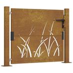 Poort grasontwerp 105x105 cm cortenstaal, Tuin en Terras, Verzenden, Nieuw