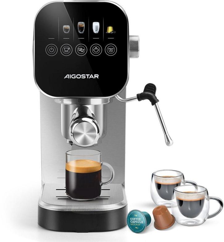 Koffiemachine - Espressomachine - Pistonmachine - met melkop, Huis en Inrichting, Woonaccessoires | Overige, Verzenden