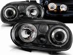 Koplamp units Angel Eyes Black geschikt voor VW Golf 4, Auto-onderdelen, Verlichting, Verzenden, Nieuw, Volkswagen