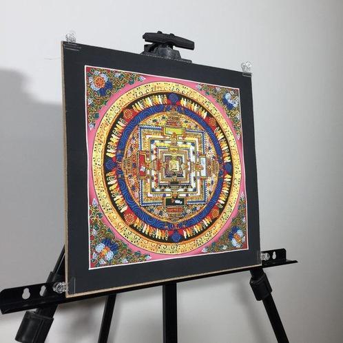 Painting of Tibetan Tradition - Mandala Kalachakra - Wheel, Antiek en Kunst, Antiek | Boeken en Manuscripten