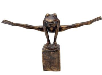 Beeldje - Jumping frog - Brons beschikbaar voor biedingen