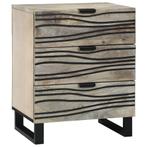 vidaXL Nachttafels met lade Wit en Zwart 50 x 33 x 60 cm, Huis en Inrichting, Slaapkamer | Nachtkastjes, Verzenden, Nieuw
