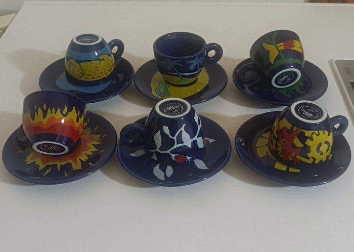 ILLY COLLECTION - LUCA TRAZZI - Koffiekopje (6) - Porselein, Antiek en Kunst, Antiek | Meubels | Tafels