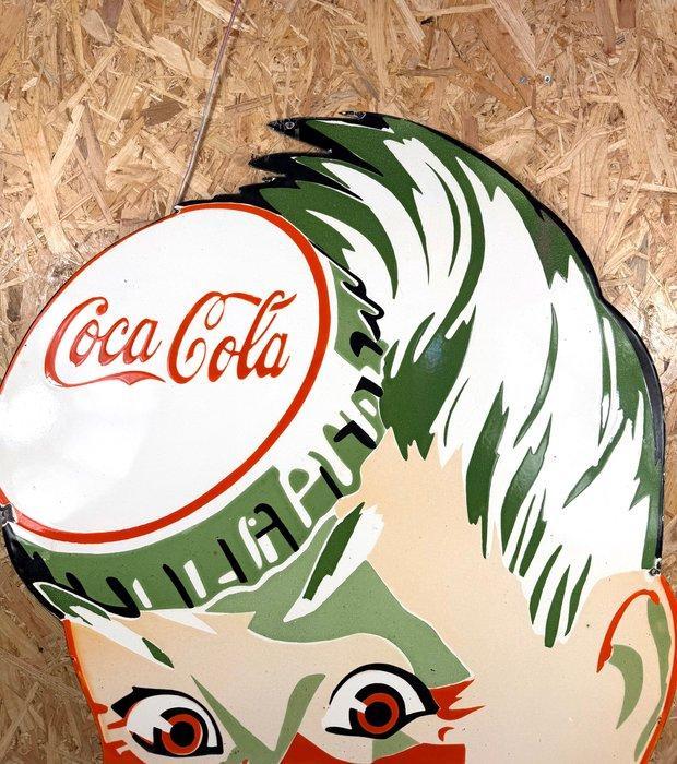 Coca-Cola - Emaille plaat - XXL - Emaille, Antiquités & Art, Antiquités | Assiettes décoratives & Carrelages