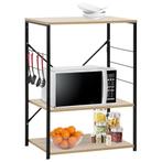vidaXL Magnetronkast 60x39,6x79,5 cm bewerkt hout zwart en, Huis en Inrichting, Keuken | Keukenbenodigdheden, Verzenden, Nieuw