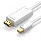 Mini Displayport DP Male naar HDMI Male kabel 4K*2K Wit 1..., Informatique & Logiciels, Accumulateurs & Batteries, Verzenden