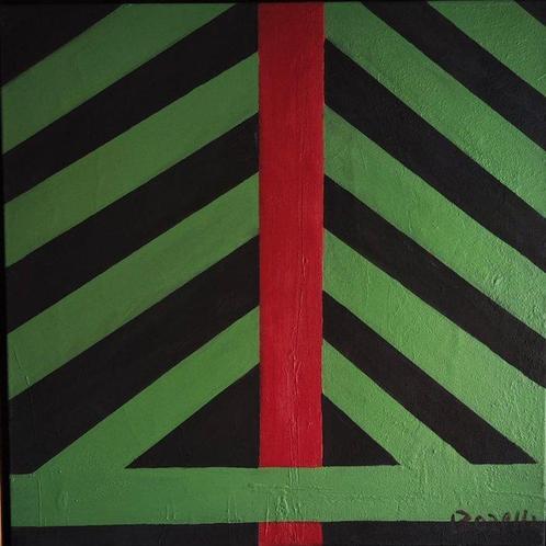 Rocco Borella (1920-1994) - Asimmetria rossa, Antiquités & Art, Art | Peinture | Moderne