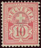 Zwitserland 1882 - 10 cent roze op wit papier, fris, Postzegels en Munten, Postzegels | Europa | België, Gestempeld