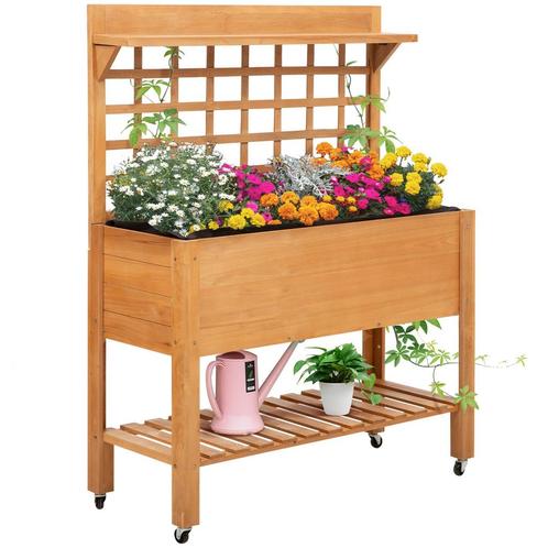 Planttafel - GroenRijk - Verhoogd - Duurzaam - Naturel, Tuin en Terras, Bloembakken en Plantenbakken, Nieuw, Ophalen of Verzenden