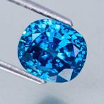 1 pcs Blauw Zirkoon - 6.08 ct - nternational Colored, Nieuw