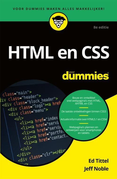 HTML en CSS voor Dummies / Voor Dummies 9789045353531, Livres, Informatique & Ordinateur, Envoi
