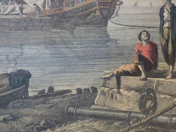 Joseph Vernet (1714–1789), daprès - Vue des Galeres De, Antiek en Kunst, Antiek | Overige Antiek