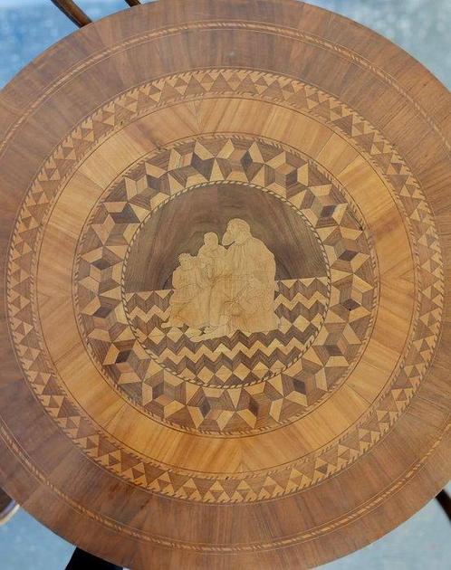 Table - Bois - Intarsiato Biedermeier, Antiek en Kunst, Antiek | Overige Antiek