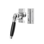 Raamsluiting nikkel met slot Deco links, Doe-het-zelf en Bouw, Hang- en Sluitwerk, Ophalen of Verzenden, Nieuw, Koper of Messing
